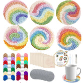 Knüpfset - 6 Untersetzer für Anfänger